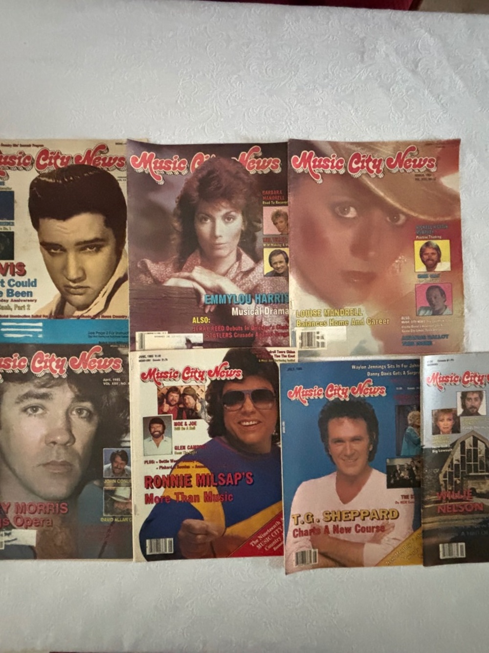 7 Music City Mews Magazines from 1985